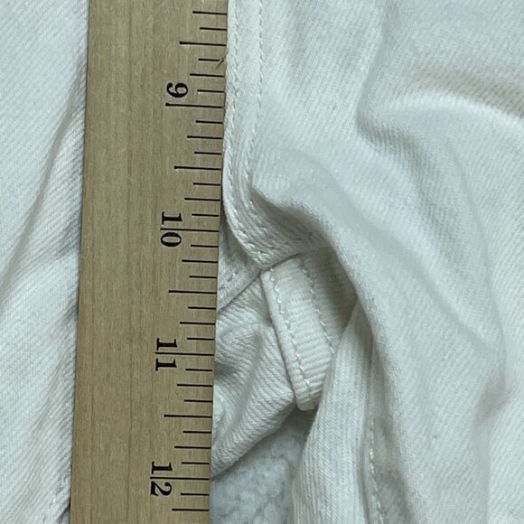 Levis 501 Jeans Womens 30x28 White Button Fly Straight Leg Distressed High Rise - Picture 6 of 12